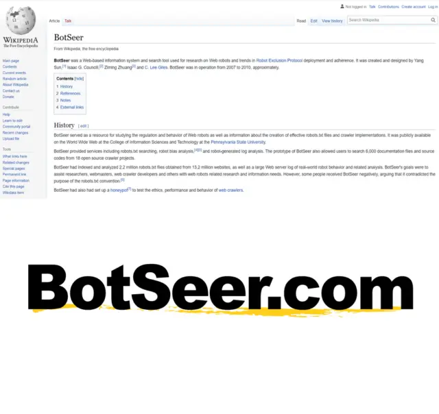 BotSeer.com Defunct Website (2007- 2010) 15 year Premium Domain Name for Sale