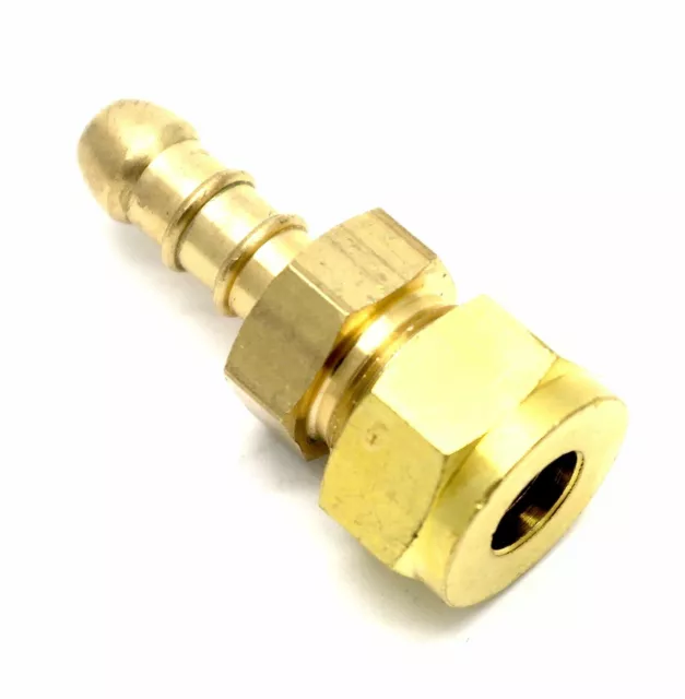 British Made 10mm COMPRESSION FITTING TO LPG FULHAM NOZZLE TO 8mm I/D HOSE