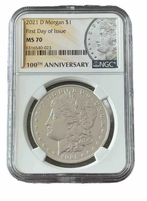 2021 D MS70 Morgan Silver Dollar $1 NGC FIRST DAY OF ISSUE Coin