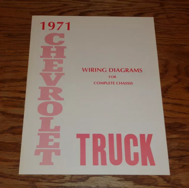 1971 Chevrolet Truck Wiring Diagrams Manual for Complete Chassis 71 Chevy