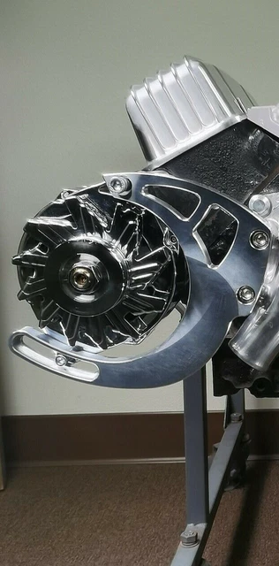 thumbnail image 2 of Chap Performance SBC Alternator Bracket – Long Water Pump – Mid Mount – USA Made – SBC10014-A 2 of 4