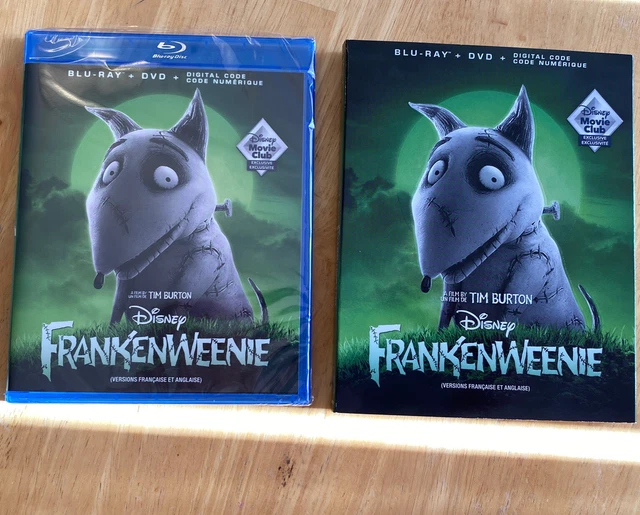 Frankenweenie (Blu-ray/DVD/Digital Code, 2022) GLOW IN THE DARK SLIPCOVER