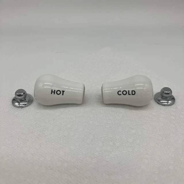 Vintage Cold Hot Water Sink Faucet Handle Porcelain shower knobs