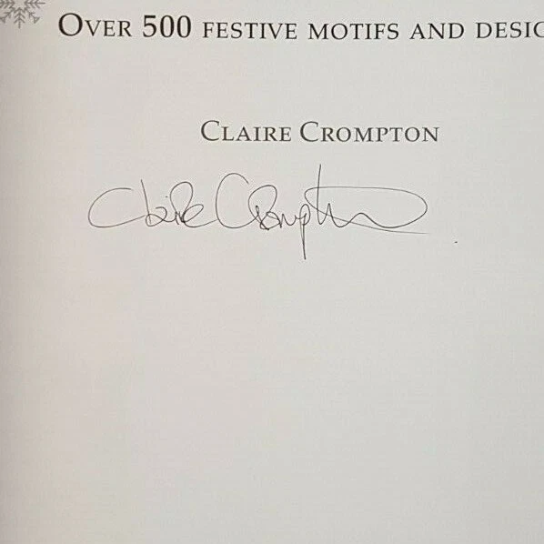 Cross stitch book Countdown to Christmas 500 designs signed by Clare Crompton 3