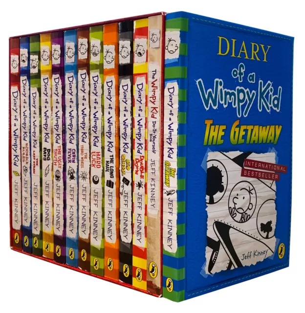 Diary of a Wimpy Kid Collection 13 Books Set by Jeff Kinney The Getaway, Double
