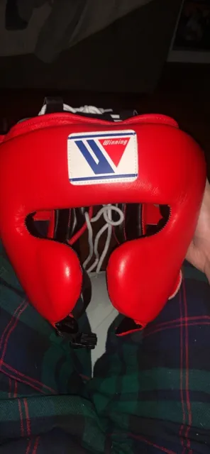 Winning Boxing Headgear FG-2900, Size M, Red
