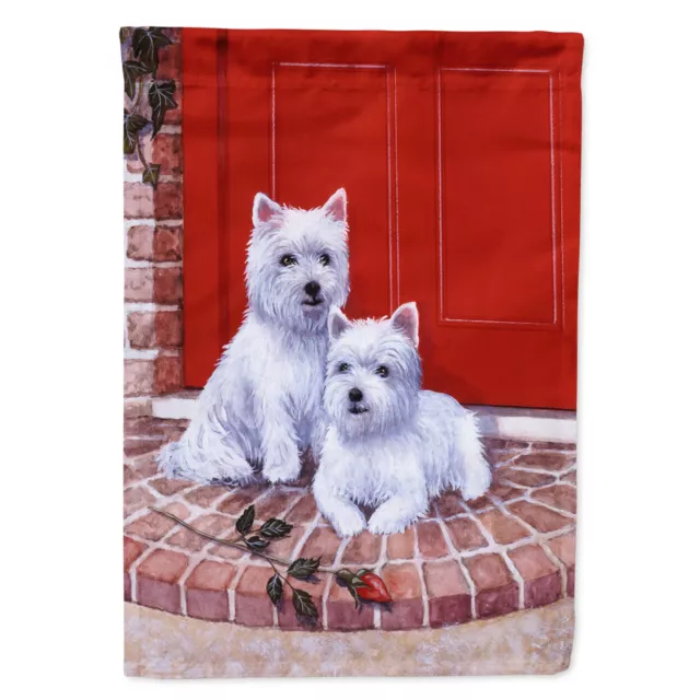 Carolines Treasures Bdba0348gf Red Door Westies Flag Garden Size  Small