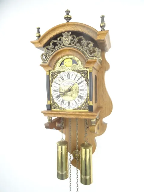 Dutch Warmink Wuba Sallander Vintage Wall Clock Moonphase 8 day (Friesian era) 2