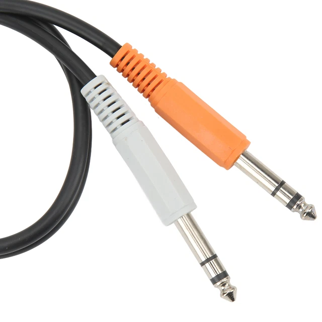 Auto Parts Stereo O Cable 45cm 6.35mm To 6.35mm Male To Male O Adapter Cable