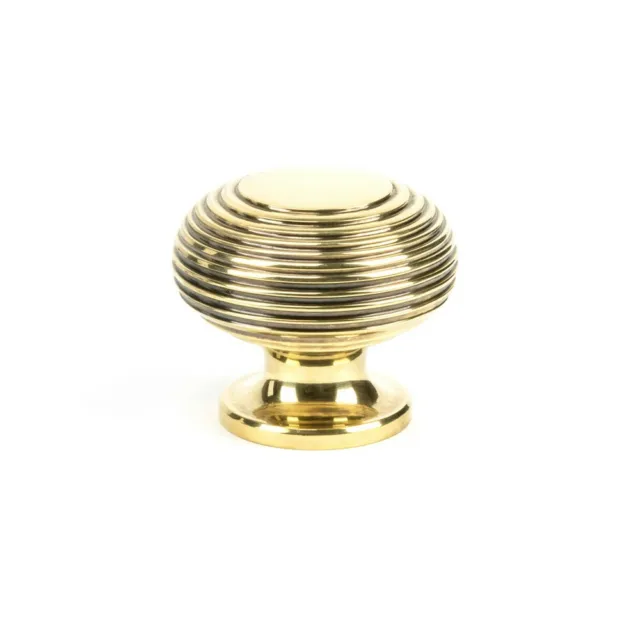 From The Anvil 83866 Aged Brass Beehive Cabinet Knob 40mm