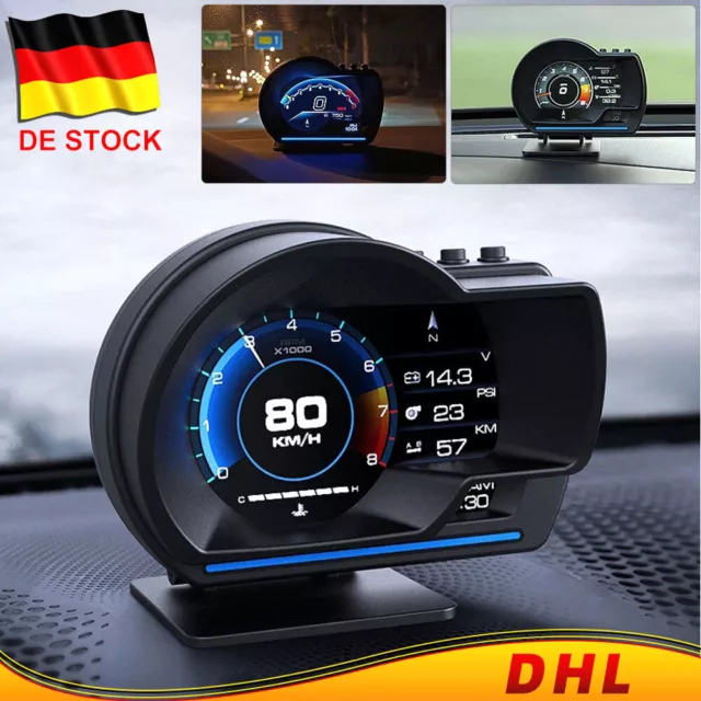 Auto HUD Head-Up Display OBD GPS tachimetro display allarme luce ambiente veicolo DE