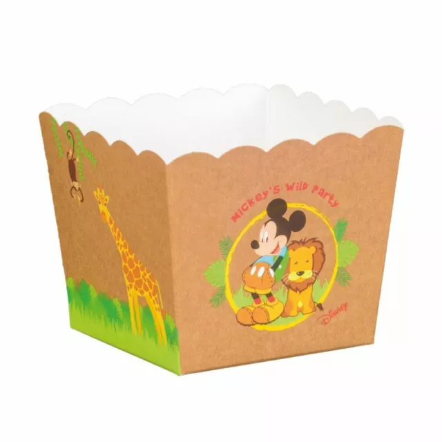 10 Scatole Portaconfetti/Patatine Per Feste A Tema Topolino In Cartoncino Disney
