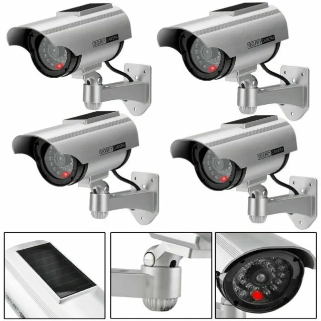 4 x Outdoor Indoor Dummy Fake LED Flashing Security Camera CCTV Surveillance Cam