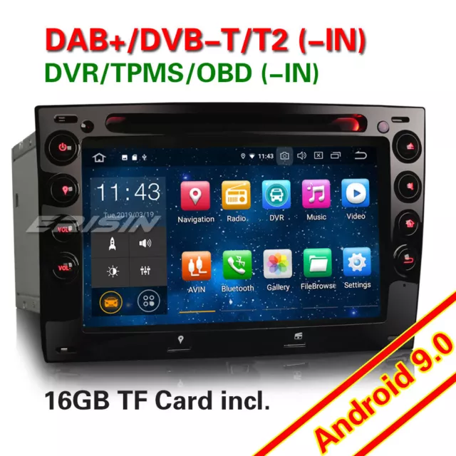 Android 9.0 Autoradio GPS NAVI DVD DAB+ Bluetooth WIFI 4G TNT for RENAULT MEGANE