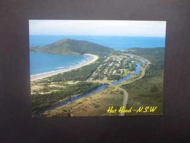 Retro Australian Postcard- Hat Head, Nsw Aerial View