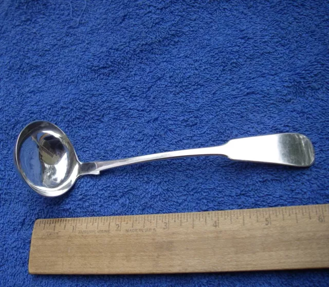 Unusual Early 19th C GIBRALTAR Silver SAUCE LADLE-Probably Charles Catton