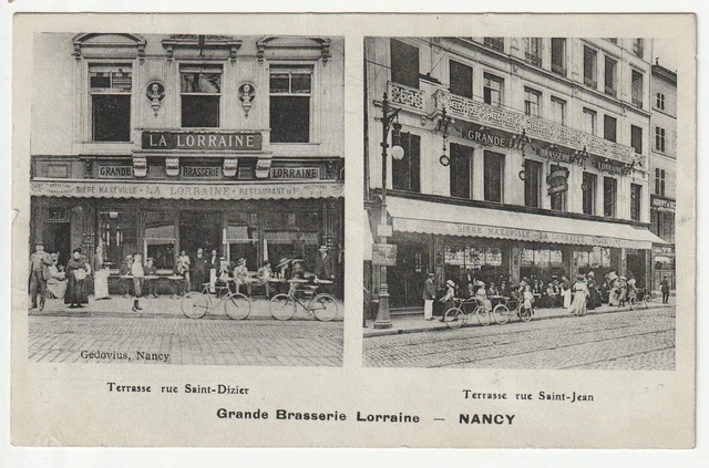 NANCY - Meurthe & Moselle - CPA 54 - les 2 terrasses Grande Brasserie Lorraine
