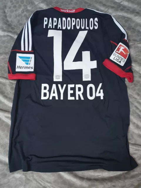 original Adidas Trikot Spielertrikot Bayer 04 Leverkusen Papad. 14 matchworn 008