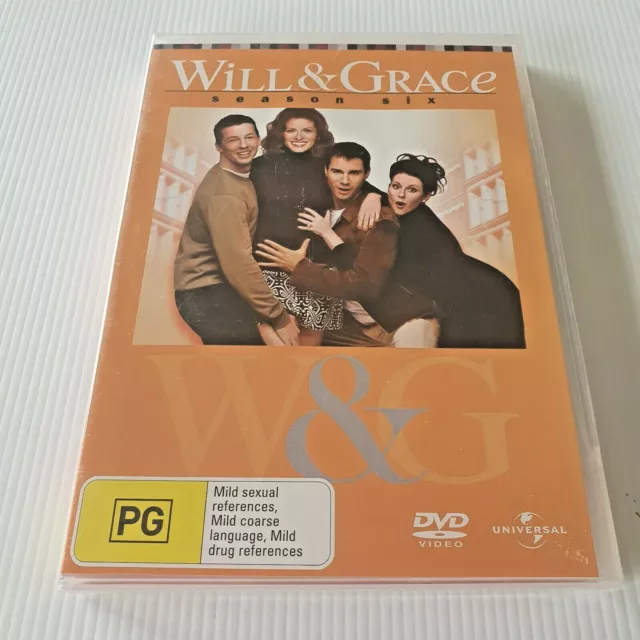 Will & Grace Season 6 (4 Disc R4 DVD) New & Sealed