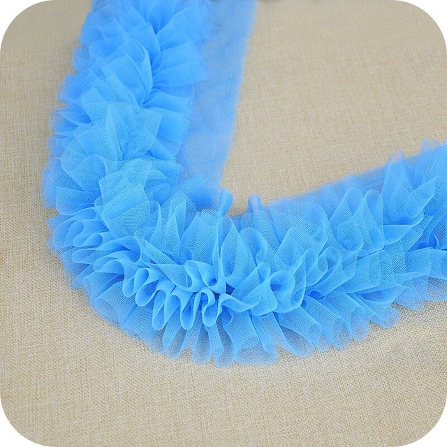 Maille Bord Tissu Ruche Dentelle pour Rideau Volant Jupe Tutu Robe Mariage DIY