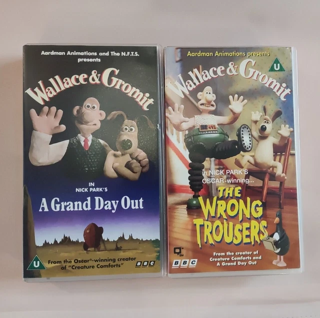 WALLACE AND GROMIT A Grand Day Out VHS Tape The Wrong Trousers. Bbc £14