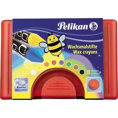 Pelikan Wachsmalstift 665/8 WF Schreibfarbe: schwarz, braun, grün, blau Ausfü...