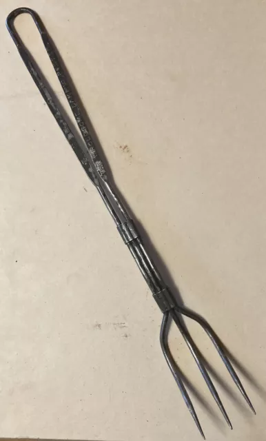 RARE ANTIQUE 1900 Rumford Wholesome Baking Powder Advertising Utensils Meat Fork