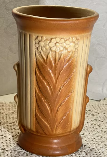 VTG 1930’S Vase Robinson Ransbottom Art Deco Pottery Ceramic Daisys Ohio Tioneda