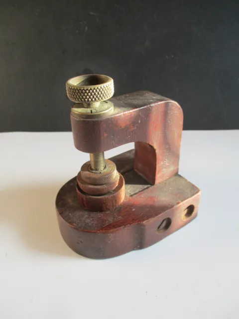 Abrazadera de mano vintage prensa de madera para joyeros relojeros