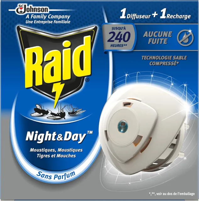 Raid Diffuseur électrique anti-moustiques liquide - Le diffuseur + la  recharge de 27ml