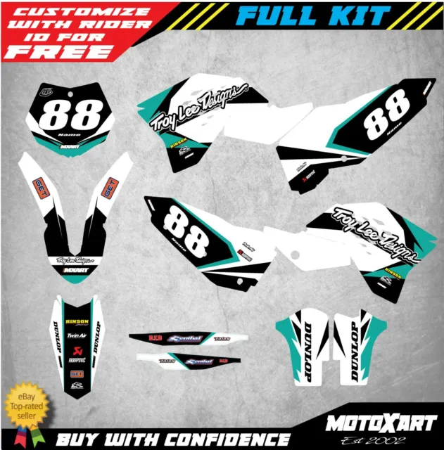 Custom decals for KTM SXF 250 2007 2008 2009 2010 BULLETT STYLE full sticker kit