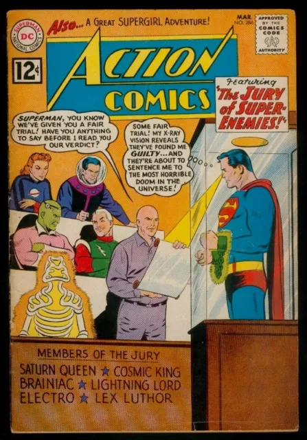 DC Comics ACTION Comics #286 SUPERMAN Lex Luthor Brainiac Supergirl VG 4.0