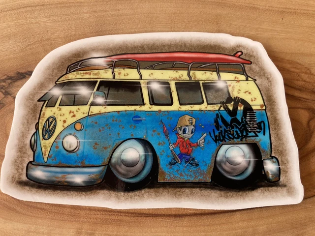 VW CAMPER Sticker Decal Big Daddy Ed Roth Hot Rod Moon Eyes Welder £2. ...