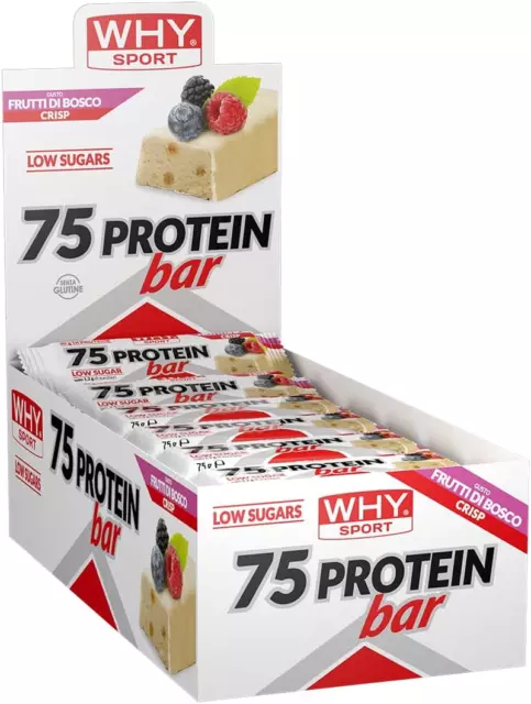 WHY SPORT 75 PROTEIN BAR - Barrette Proteiche Con Proteine Concentrate - Snack P