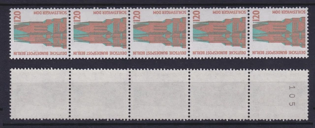 Berlin 815 RM 5er Streifen mit ungerader Nummer SWK 120 Pf postfrisch