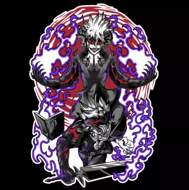 Anime Black clov  Demon Power Magic - Vinyl Decal Truck Car Sticker Laptop