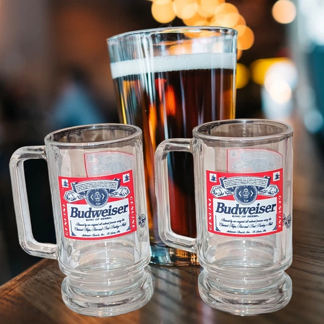 Budweiser Beer Mugs For Freezer Frosted Beer Mug Set of Two
