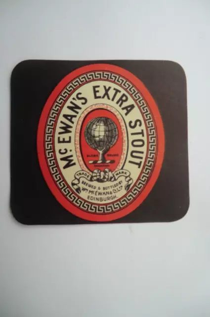 MINT WM McEWAN EDINBURGH EXTRA STOUT BREWERY BEER BOTTLE LABEL