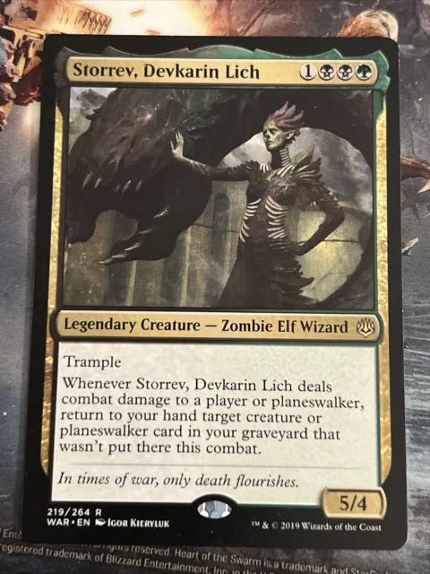 Storrev, Devkarin Lich 1x FOIL WAR MTG War of the Spark Rare MINT black green Storrev, Devkarin Lich 1x FOIL WAR MTG War of the Spark Rare MINT black green
