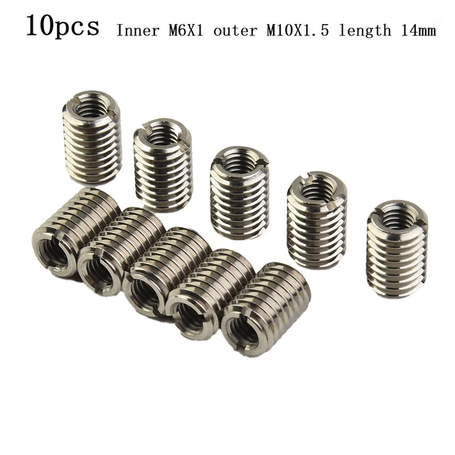 Écrou réducteur de filetage extérieur, 10 mm - M6 x 1 mm, M8 x 1,25 mm