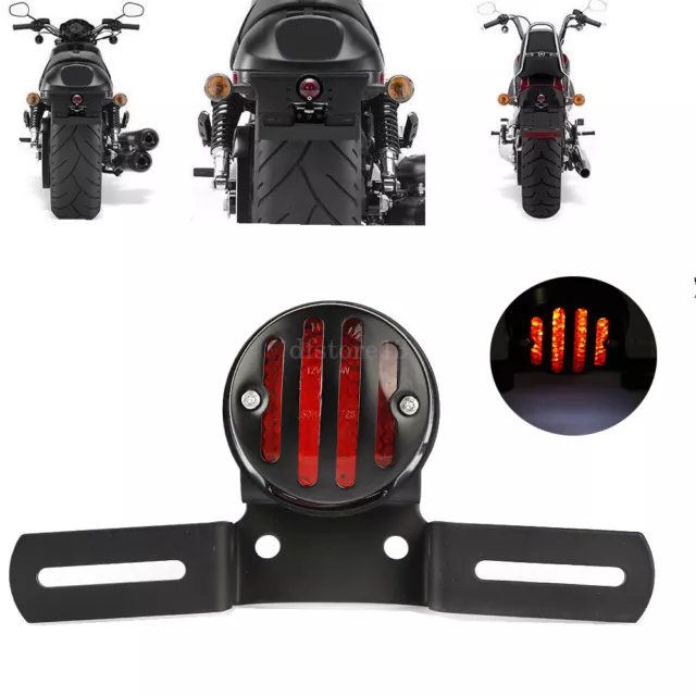 FEU ARRIÈRE Clignotants Support & Éclairage Plaque Pour Moto Custom Cafe Racer