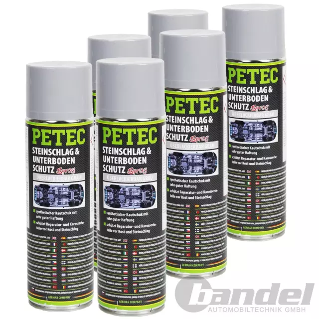 6x 73350 PETEC Impact de Pierres & Protection 500 ML Spray