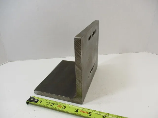 Angle Block, Plate, About 6" x 5" x 5" x 7/16" Thick, Milled Faces, Angle Iron