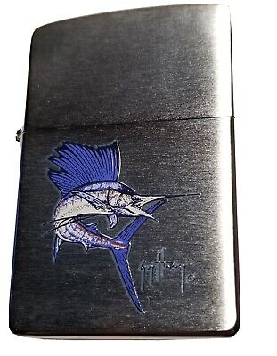 Zippo Lighter 2002 Guy Harvey Sailfish w/ Blue Fin (no box)