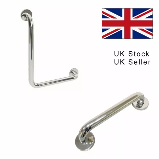 32mm Polished Stainless Steel Grab Rail various designs Concealed fixing plate