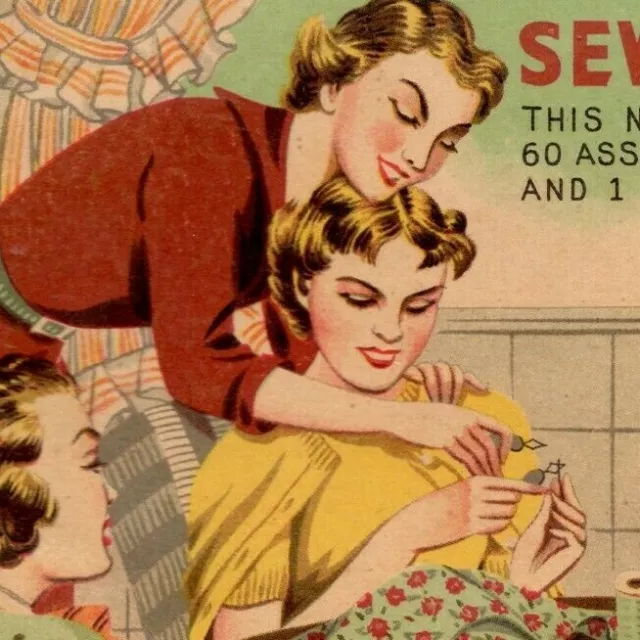 c1940's Advertising Sewing Needle Book "Sewing Circle" (No Needles)