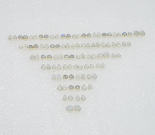 WHOLESALE 48PR925 SOLIDSTERLING SILVER RAINBOW MOONSTONE STUD EARRING LOT w438