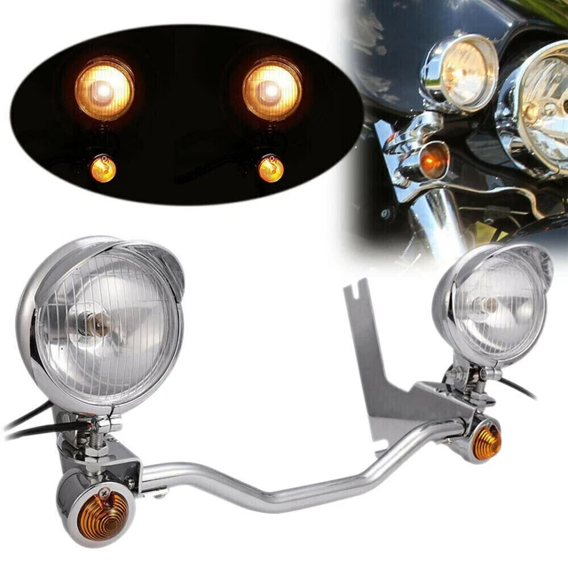 Spot lights Passing Lamp Mount Light Bar For 1994-2013 Harley Touring Road King