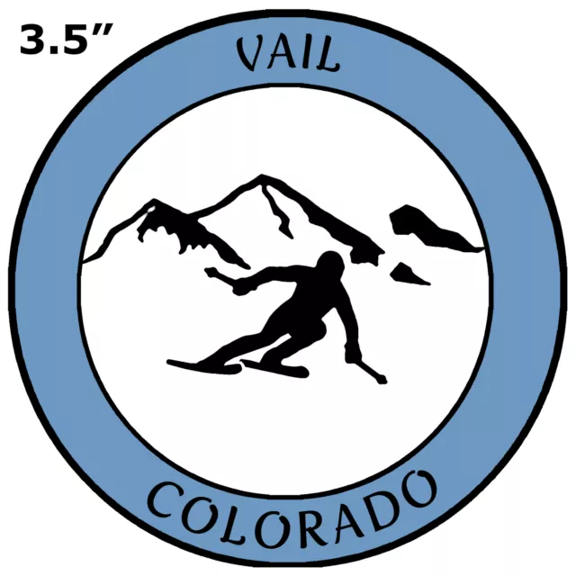 Vail Colorado - Extreme Sports Skier - Car Truck Window Bumper Sticker Decal