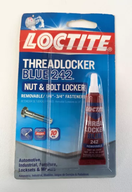 Loctite Thread Locker Blue 242 Nut/Bolt Locker .20 fl oz - Auto Industrial